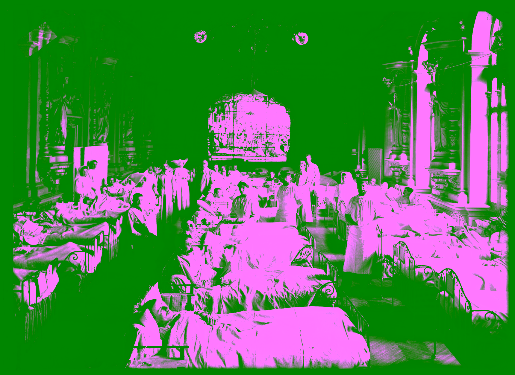 Palais Bénédictine aménagé en hôpital militaire pendant la Première Guerre mondiale.
